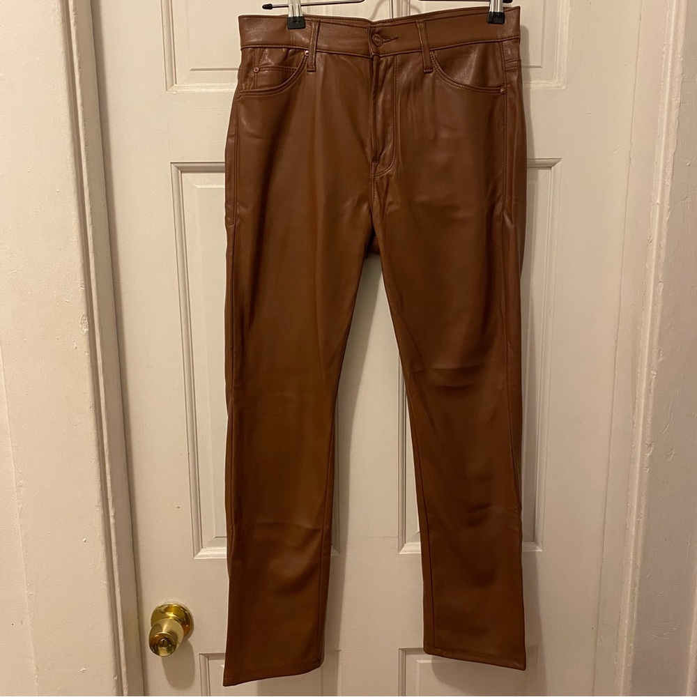 MOTHER Women's Tan Straight Leg Jeans
